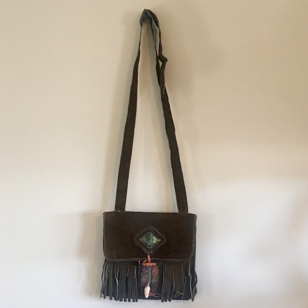 Bohemian Suede CrossBody Purse with Tassels